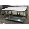 Image 1 : NEW S/S COMMERCIAL WORK TABLE W/ UNDERSHELF