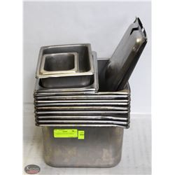 12 ASSORTED S/S FOOD INSERTS