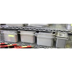 13 ASSORTED S/S FOOD INSERTS