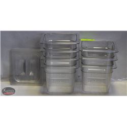 LOT OF 7 NEW 1/6-SIZE POLYCARB INSERTS