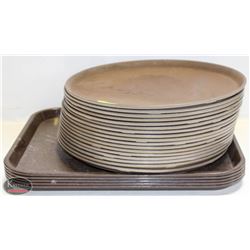 LOT OF 22 ASSORTED SERVING TRAYS