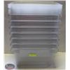 Image 1 : LOT OF 7 POLYCARB TOTES W/ LIDS-8" DEPTH