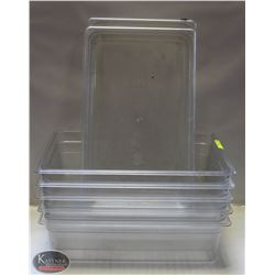 LOT OF 7 FULL-SIZE FULLSIZE POLYCARB INSERTS