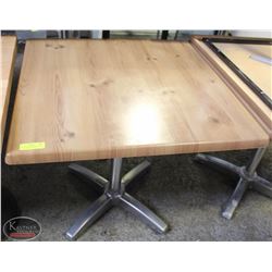 WOOD GRAIN STYLE FIBREGLASS OUTDOOR PATIO TABLE