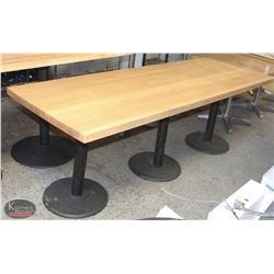 CARIBOU TRIPLE PEDESTAL HARDWOOD MAPLE TABLE