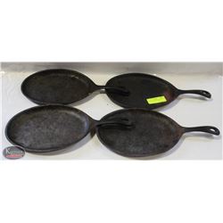 LOT OF 4 CAST IRON SKILLETS