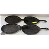 Image 1 : LOT OF 4 CAST IRON SKILLETS