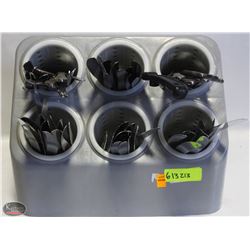6 COMPARTMENT CUTLERY BIN WITH ASSORTED CUTLERY
