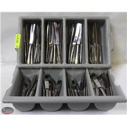 LOT OF 2 CUTLERY TRAYS SOLD W/ APPROX 75 BUTTER