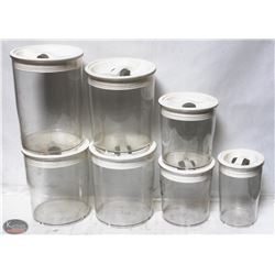 LOT OF 7 CONTAINERS WITH SNUG TIGHT LIDS