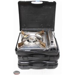 LOT OF 3 PORTABLE GAS STOVES.