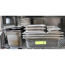 LOT OF 22 ASSORTED SIZE STAINLESS STEEL INSERTS