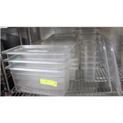 LOT OF 28 ASSORTED SIZE POLYCARB INSERTS W/