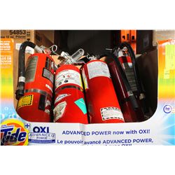 LOT OF 4 X 5LBS FIRE EXTINGUISHERS