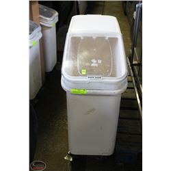 ROLLING DRY INGREDIENT BIN STORAGE WITH LID &