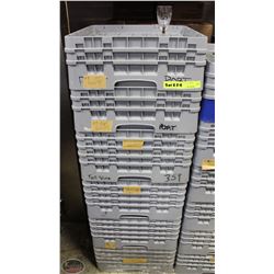 LOT OF 6 DISHWASHER TRAYS W/ ASSORTED COMMERCIAL