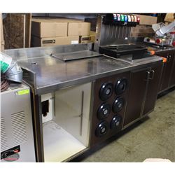 CUSTOM COMMERCIAL CABINETS W/ 8-HEAD FOUNTAIN