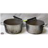 Image 1 : 2 MAGNUM COMMERCIAL ALUMINUM STOCK POTS W/ HANDLE