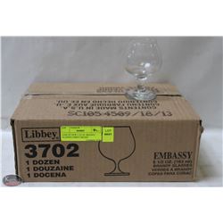 CASE OF NEW 5-1/2 OZ. BRANDY GLASSES-LIBBEY BRAND