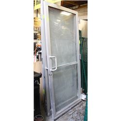 DOUBLE ALUM FULL GLASS DOORS WITH FRAME EACH DOOR