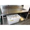 Image 1 : 5' STAINLESS STEEL TABLE W/ HAND SINK