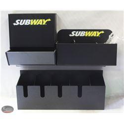 LOT OF 3 NEW BLACK ACRYLIC SERVICE UNITS STRAW