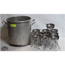 TEN STAINLESS STEEL BUTTER WARMERS FOR SEAFOOD &