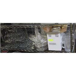 5 MINI PLASTIC JUGS SOLD W/ TABLETOP CONDIMENT