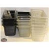 Image 1 : LOT OF 17 ASSORTED SIZED POLYCARB INSERTS W/ LIDS
