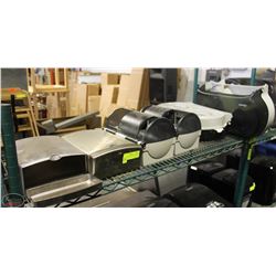 TWO STAINLESS SANITARY NAPKIN DISPOSAL W/