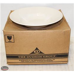 CASE(12) OF NEW 12-1/4" WHITE GOURMET BOWLS-DUDSON