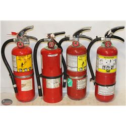 LOT OF 4 X 5LBS FIRE EXTINGUISHERS