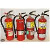Image 1 : LOT OF 4 X 5LBS FIRE EXTINGUISHERS