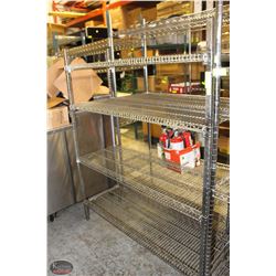 4-TIER COMMERCIAL CHROME WIRE STORAGE RACK