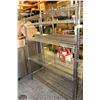 Image 1 : 4-TIER COMMERCIAL CHROME WIRE STORAGE RACK