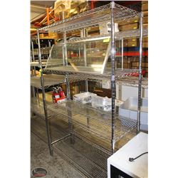 4-TIER COMMERCIAL CHROME WIRE STORAGE RACK