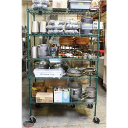 COMMERCIAL GREEN METRO STORAGE RACK