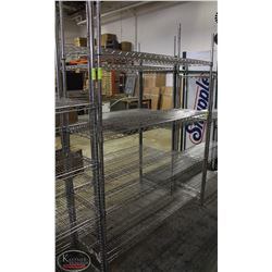 4-TIER CHROME-WIRE COMMERCIAL STORAGE RACK - 5'