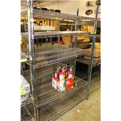5-TIER COMMERCIAL CHROME WIRE STORAGE RACK