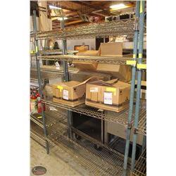 5-TIER COMMERCIAL CHROME WIRE STORAGE RACK