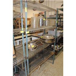 4-TIER COMMERCIAL CHROME WIRE STORAGE RACK