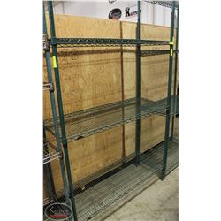 3-TIER GREEN WIRE COMMERCIAL STORAGE RACK