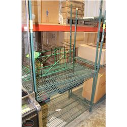 3-TIER COMMERCIAL GREEN-WIRE STORAGE RACK