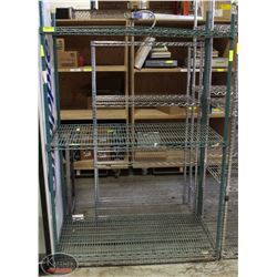 3-TIER GREEN WIRE COMMERCIAL STORAGE RACK