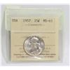 Image 1 : 1957 USA 25 CENT SILVER COIN GRADED MS-65