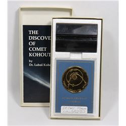 1974 GOLD AND SILVER PLATED MEDALLION OF COMET