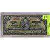 Image 1 : 1937 CANADIAN 20 DOLLAR BILL.