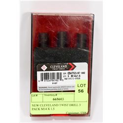NEW CLEVELAND TWIST DRILL 3 PACK M14 X 1.5