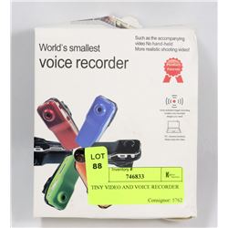 TINY VIDEO AND VOICE RECORDER