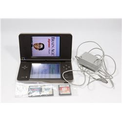 NINTENDO DS XL PORTABLE GAME SYSTEM W/ 3 GAMES &
